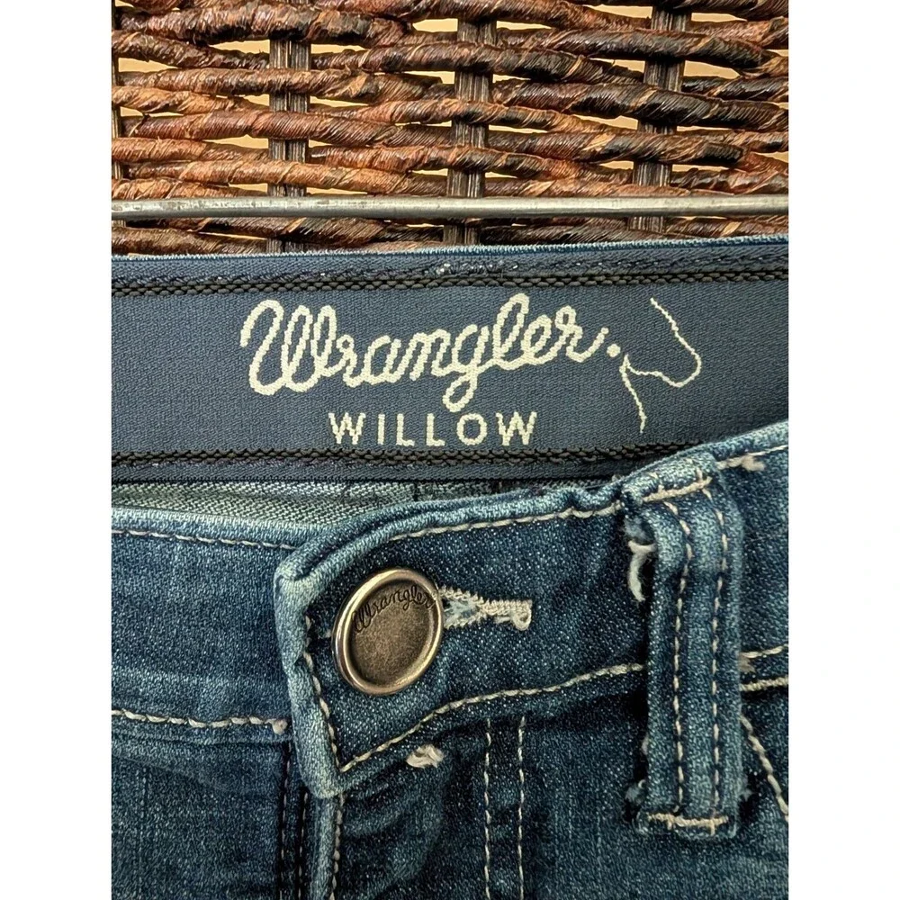 Wrangler Willow Ultimate Riding Jeans 1x36 Long Bootcut Flare Low Rise Rodeo - Picture 5 of 8